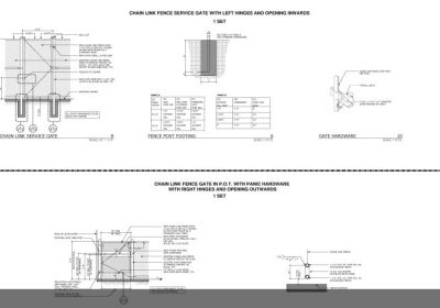 Chain Link Fence – Detail Drawing