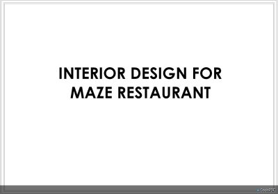 Maze Restaurant – Interior Design & Layout (November 2025)