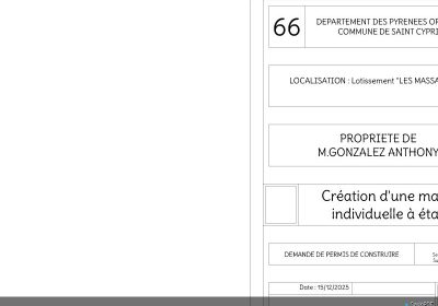 Permis de Construire – December 15 Submission