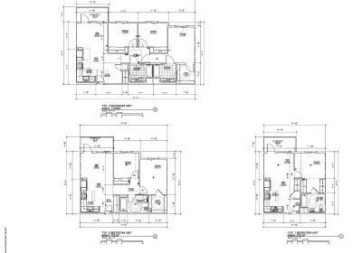 Sample Drawing Sheet – Three-Level Floor Plan